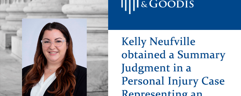 Kelly Neufville obtained a Summary Judgment in a Personal Injury Case Representing an Equestrian Center