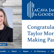 Congratulations to Taylor Morgan, on Making Partner!